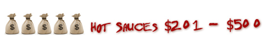Hot Sauces Priced $201 - $500
